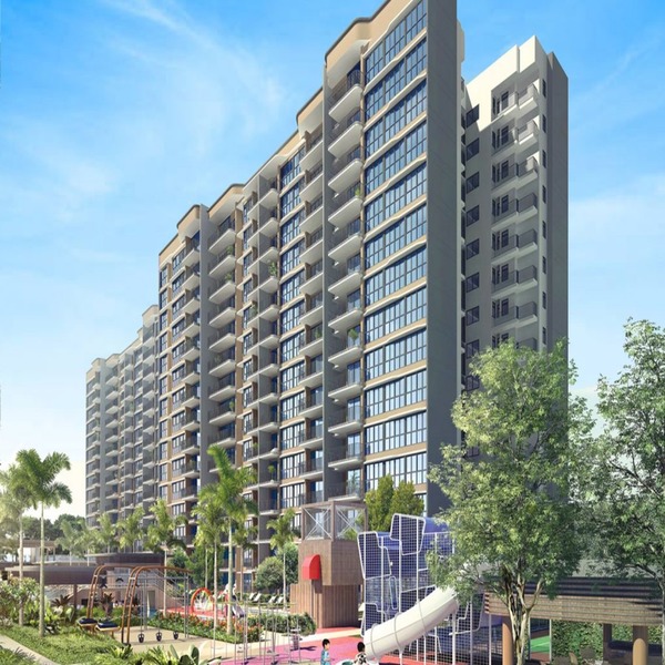 Exterior view of Hundred Palms EC, highlighting its contemporary design and residential ambiance.